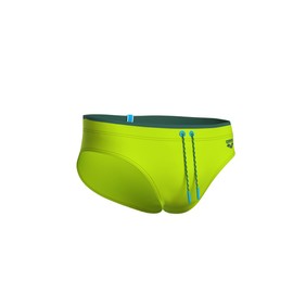 Arena Men's Solid Swim Briefs, Artic Lime-Mangrove, 50