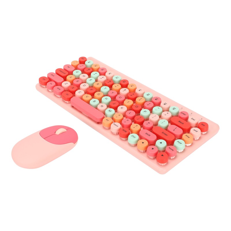 Wireless Keyboard Mouse Combo 2.4GHz Wireless Mouse 86 Keys Colorful