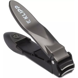 Klipp Men's Nail Clippers Heavy Duty Stainless Steel Black With Catch Tray