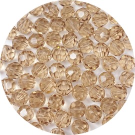 LIMAOLLY 40pcs 12mm Faceted Crystal Glass Beads Round Spacer Beads for Jewelry Making DIY Craft Making Necklace Bracelet Earring Wind Chimes Suncatchers Ornament(516-Silver Champagne)