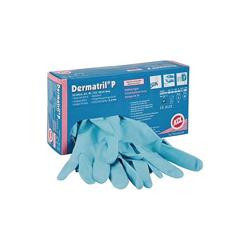 KCL Dermatril P 743 37565 Nitrile Gloves Size 11 L