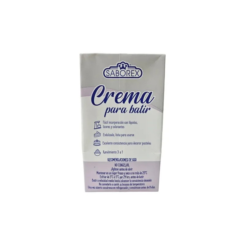 Crema Para Batir Saborex Tetrapack Para Sifón 12kg