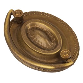Hepplewhite Antique Brass Drawer Bail Pull | Centers: 2-1/2" | Handle for Antique Cabinet Door, Dresser Drawer, Desk, Vintage Table | Reproduction Furniture Hardware | UA-867-PHAB