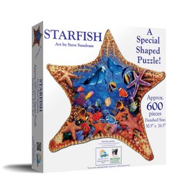 SUNSOUT INC - Starfish - 600 pc Special Shape Jigsaw Puzzle by Artist: Steve Sundram - Finished Size 30.5" x 26.5" - MPN# 97136