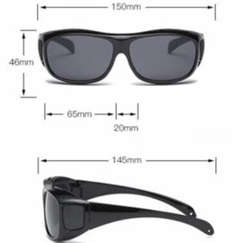AKAMAS 2 Pack HD Night Day Vision Driving Wrap Around Anti Glare Sunglasses for Man and Women