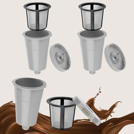 Reusable K Cups for Keurig丨Coffee Filters丨 K Cup Reusable Coffee Pods Compatible with Keurig 1.0, Brew,K-Classic, K-Mini, Coffee or Tea,Universal Fit B30 B40 B50 B60 B70 Series BPA Free-3 Packs