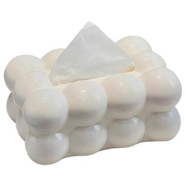 Tissue Box Covers White Creative Bubble Tissue Box 20 x 13 x 9 cm Tissue Box Holder Rectangle Decorative Tissue Storage Organiser Car Tissue Holder for Car Bathroom Party Home Office
