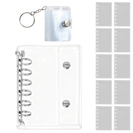 ATAK Girl Sealing Pad with Mini Seal Pad & Refill, Transparent, A7, Clear Binder (Silver)