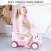 Asweets Wooden Baby Push and Pull Walker with Wheels, Learining