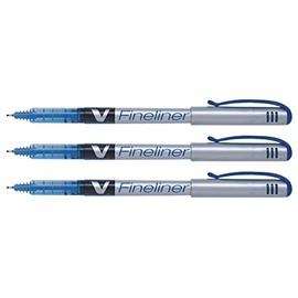 Pilot SW-VPP V Fineliner Fine Tip Pens 0.5 mm Pack of 3 Blueaa