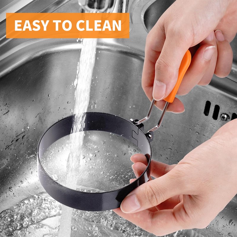 Egg Rings for Frying - 2 Pack Non Stick Egg