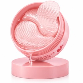 Collagen Eye Patches,Pink Under Eye Mask for Dark Circle, Puffy Eyes