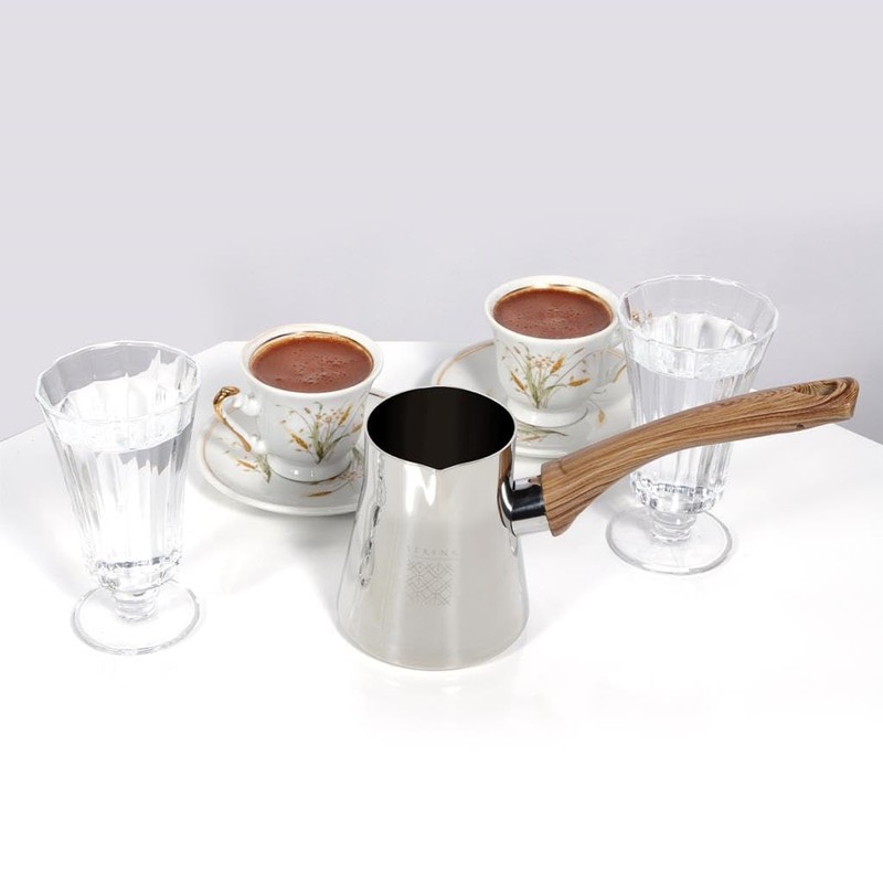 Serenk Turkish Coffee Pot Cezve, Milk Warmer, Ibrik Briki Greek