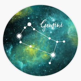 Gemini Zodiac Sign May 21 - June 20 Sticker Bumper Sticker Vinyl Decal 5"