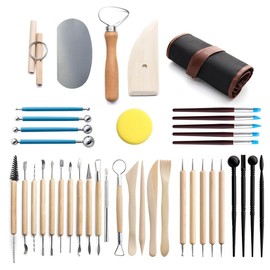 Clay Tools 40PCS Pottery Tools Clay Sculpting Tools for Kids Polymer Clay Tools Kit Ceramic Tools for DIY Handcraft Modeling Clay Carving Tools Set