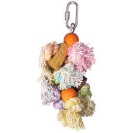Penn-Plax Shaggy Kabob Bird Toy, Keeps Small Bird Breeds Stimulated and Entertained for Hours (BA930) Small