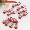 TIXIPEM Fishbone Deck Anchor Pegs with Buckles [10PCS] - Aluminium