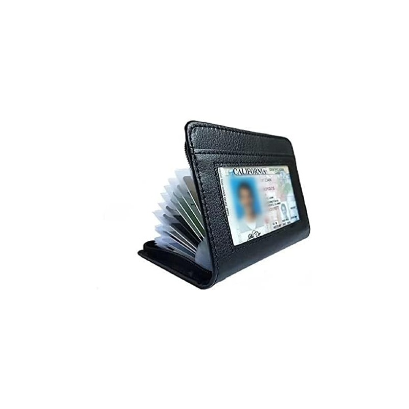 Men's Zipper Wallet with 36 Card Slots - RFID Blocking