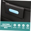 FUNOMOCYA 2pcs PU Leather Car Visor Tissue Holder Stylish Sun
