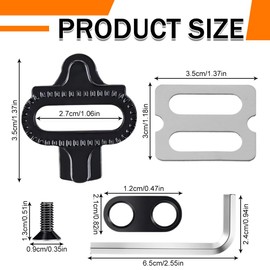 Bicycle Cleats with Non-Slip Cleat Plates, Compatible with Shiman MTB SPD Pedals SPD Cleats Set for Mountain Bike and Indoor Cycling Shoes