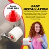 Qualihome RED Universal Plastic Spring Loaded Toilet Paper Roll Holder