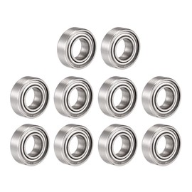 sourcing map SMR126ZZ Stainless Steel Ball Bearings 6 x 12 x 4 mm Double Sealed Bearings Pack of 10