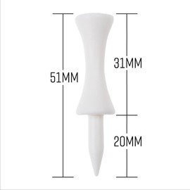 ECADDIE White Plastic Castle Golf Tees (100 Pack)