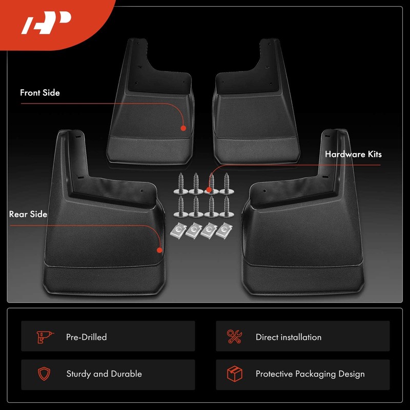 A-Premium Set of 4PCS Mud Flaps Splash Guards Mudguards Mudflaps