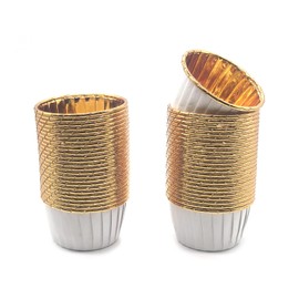 Mombake Aluminum Foil Standard Muffin Cupcake Liners, Disposable Baking Cups with Vibrant Color for Party Celebration, White 50-Count