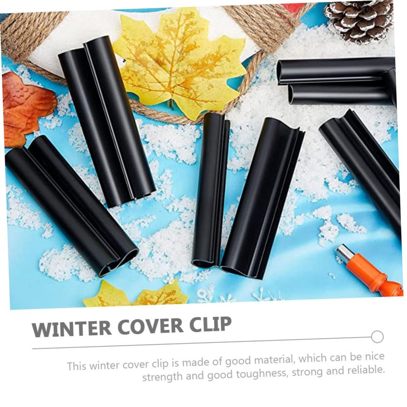 BIUDECO 24pcs Durable Winter Cover Clips Heavy-Duty Pool Cover Fixators