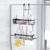 Aitatty Over the Door Shower Caddy Hanging: Black Rustproof Shower