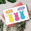 Bablira Funny Bunny Easter Card for Men Women, Peeps Pun