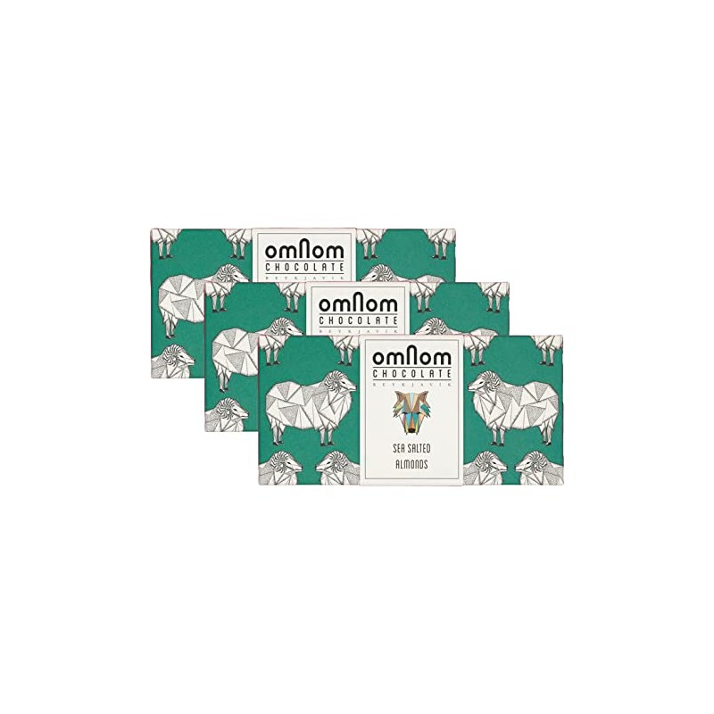 OmNom Sea Salted Almonds + Milk 45% Cacao | Icelandic