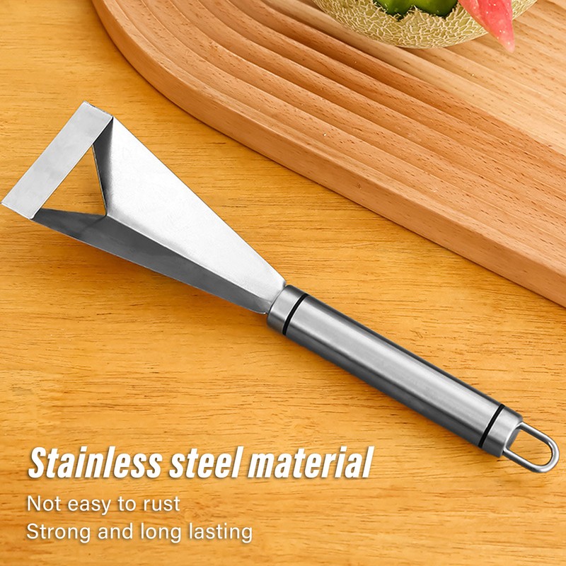 Fruit Vegetable Carving Knife Stainless Steel Triangular Shape Channel Knife