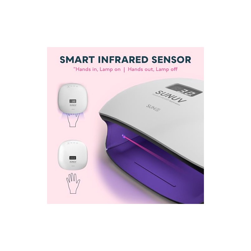 SunUV UV Lamp for Gel Nails LED Nail Dryer with