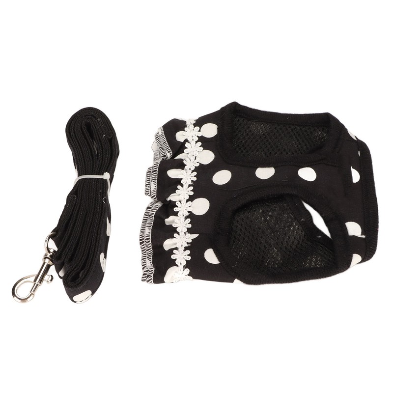 Dog Harness Leash Cute Stylish Polka Dot Pet Vest Traction