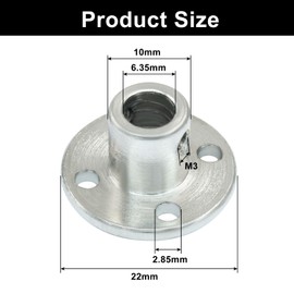 Hordion 6.35mm Flange Shaft Coupling Connector, Rigid Flange Coupling Model Coupler Shaft Axis Fittings for DIY RC Model Motors, 4 Pack