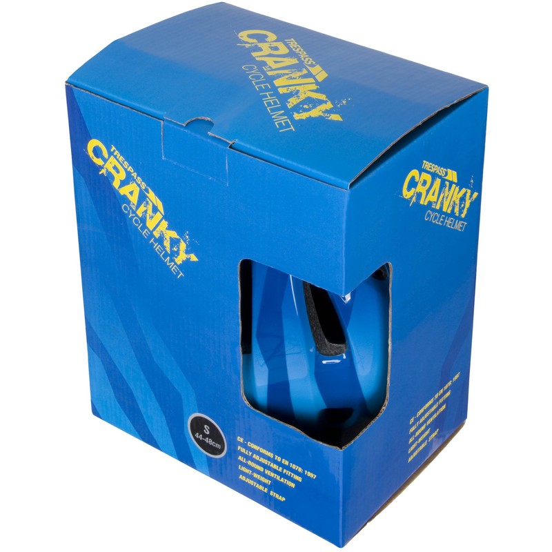 Trespass Children's Cranky Cycle Safety Helmet, 48cm-52cm, Blue