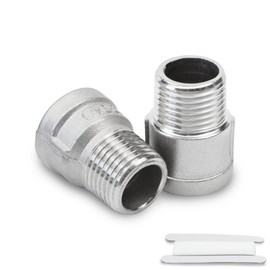 Bwintech 6 Pieces 1/2 Inch Male Thread to 1/2 Inch Female Thread BSP Thread Stainless Steel 304 Hex Bushings Reducer Connector for Conversion of Pipe Connections