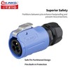 CNLINKO LP-20 3-Pin Waterproof Connector - Quick Plugging & Secure