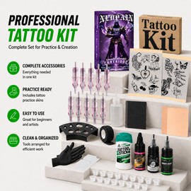 NEDPAIN Tattoo Practice Kit for Beginners with Skin, Needles and Soap