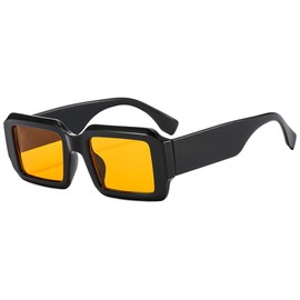 SHEEN KELLY Retro Thick Square Sunglasses Women Men Vintage Chunky Thick Frame Glasses 90s Fashion Eyewear, 2