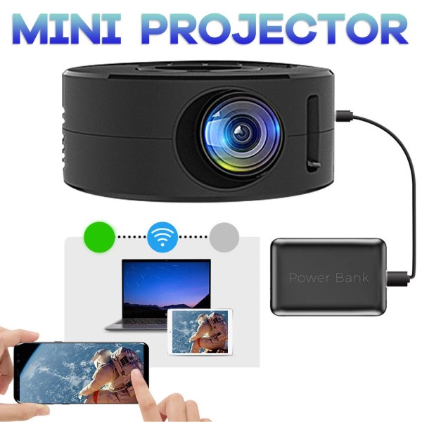 Mini LED Projector 1080p Built in Speaker Portable Small Home