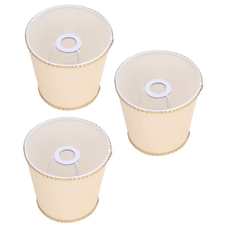 3Pcs Small Lamp Shades Soft Cloth Hand Crafted Safe Design