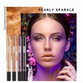 Sitovely 12 Colours Waterproof Matte Eyeshadow Pen Set with Sharpener, Metallic Eyeshadow Pen, Eyeshadow Stick, Pearl Glitter Eyeshadow Pen, Long-Lasting and for Easy Application (A, M)