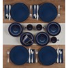 Pfaltzgraff Hunter 16 Piece Dinnerware Set, Service for 4, Blue