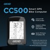 GEOID CC500 Fahrradcomputer GPS, 2,5-Zoll-Bildschirm, kabelloser GPS Tacho, Ant+ Bluetooth,