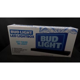 bud light Man Cave Bud Light LED Lightbox 12" x 2.5" Micro USB Power Game Room Bar  New