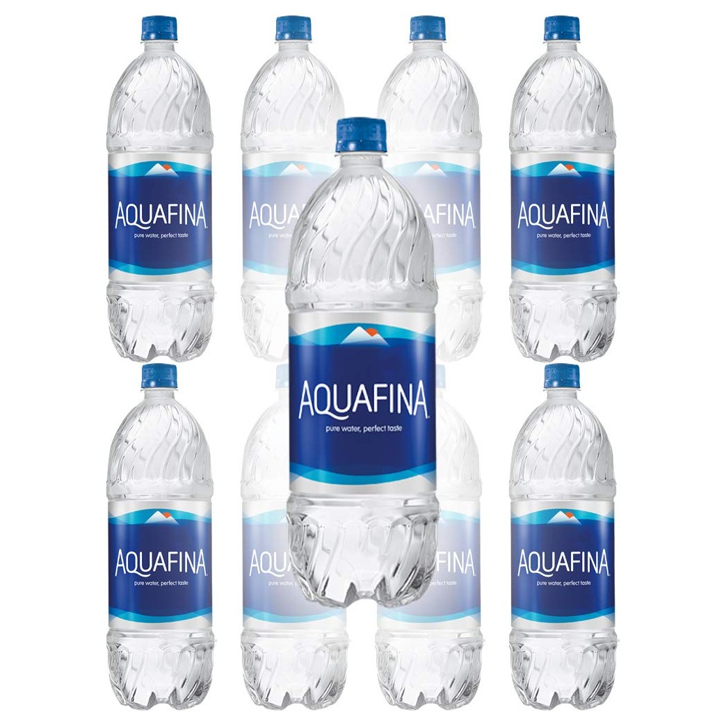 Aquafina Water, Pure Water, Perfect Taste, 16.9 Fl Oz (Pack of 8, Total of 135.2 Fl Oz)