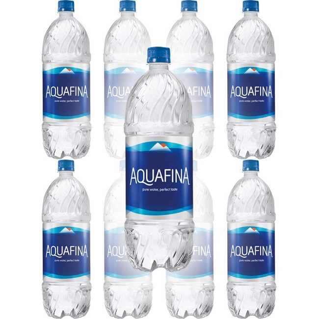 Aquafina Water, Pure Water, Perfect Taste, 16.9 Fl Oz (Pack of 8, Total of 135.2 Fl Oz)